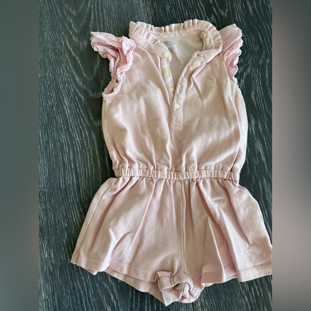 Ralph Lauren Soft Pink Baby Romper
